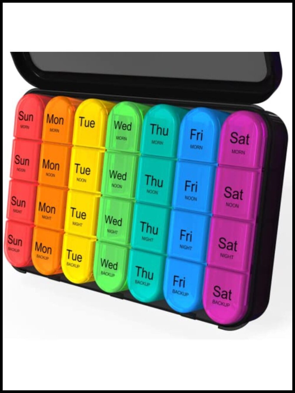 Weekly Pill Organizer 4 Times a Day 7 Day Large Pill Box Case Travel